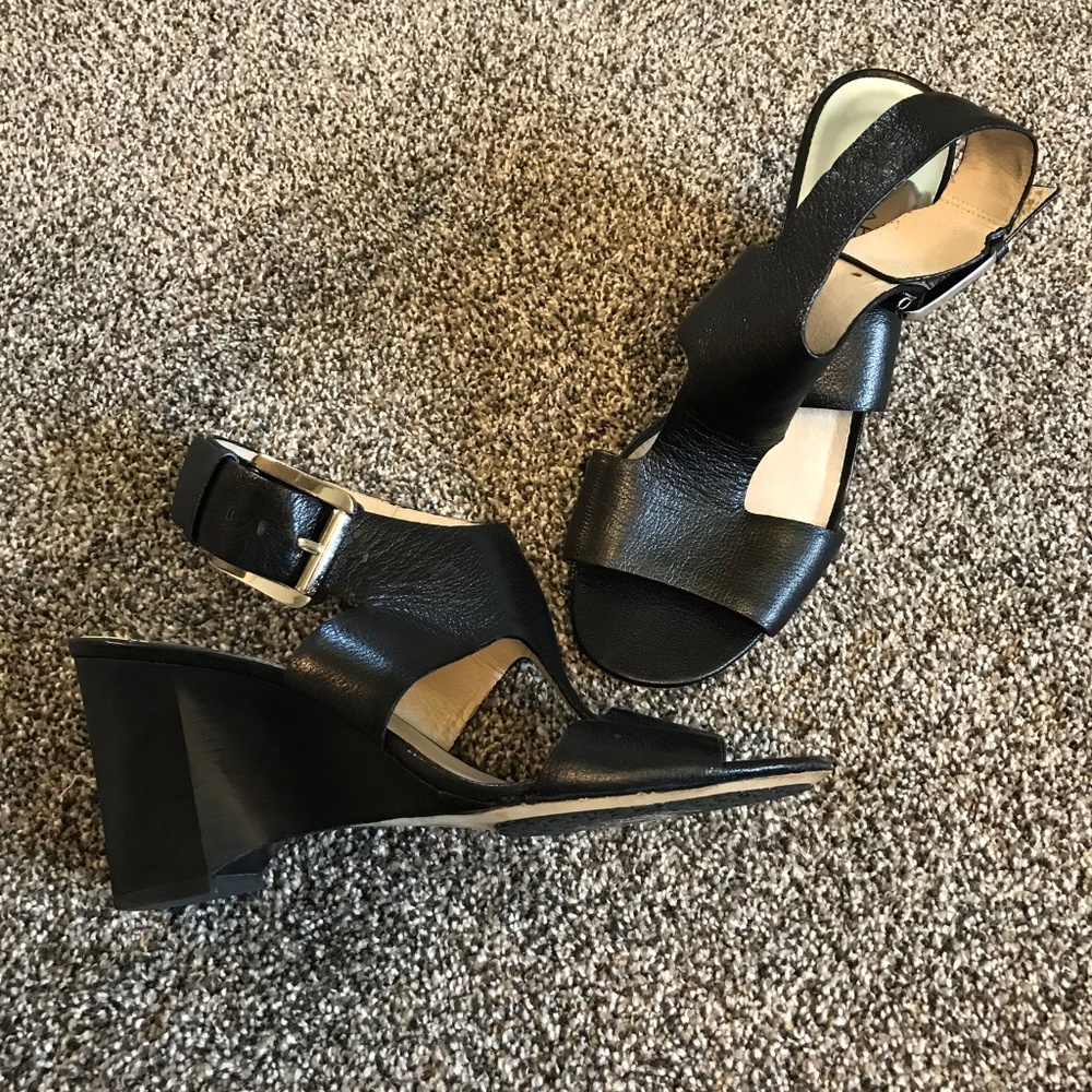 michael kors black wedges